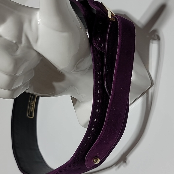 COPY - CHARLES JORDAN RARE PURPLE SUEDE STATEMENT BELT VINTAGE RETRO BOHEMIAN OS - Picture 16 of 16